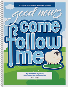 2025-2026 Elementary Catholic Teacher Good News Planner With Grade Book