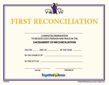 Certificates (Set of 10) - First Reconciliation