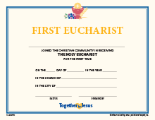 Certificates (Set of 10) - First Eucharist